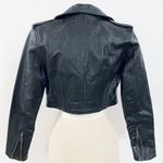 Highway One Vintage genuine leather cropped motorcycle jacket Y2K Black Size XS Photo 8