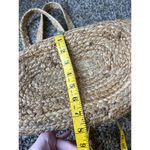 Chloe & Lex White Brown Jute Cotton Bag Tote Boho Coastal Beachy Picnic Natural Photo 7