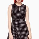 Kate Spade Diamond Jacquard A-line Dress Sz 8 Black Sleeveless Skater Photo 0