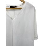 fab'rik  White Textured V-Neck Oversized Blouse Top High‎ Low Hem Boxy Dolman L Photo 3