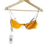l*space L* Nico Mango Orange V-Wire Bikini Swimsuit Top Size Small Photo 4