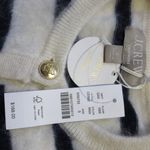 J.Crew NWT Brushed Cashmere Fitted Cardigan in Natural Navy Stripe Sweater S Photo 3