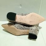 Corso Como Freen Leather Ankle Boots-Size 7-Snakeskin-Block Heel-Pointed Toe Photo 5