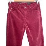 AG Adriano Goldschmied Stevie Midrise Skinny Velvet Cranberry Jeans Size 25 | 0 Photo 4