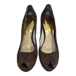 Michael Kors  Lesly Brown Suede Platform Peep Toe High Heel Pumps Women’s 8.5M Photo 2