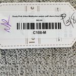 Loveriche Puff Sleeve Multicolor Geometric Sequin Pattern Mini Dress, Medium Pink Photo 6