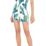 Farm Rio  Araras Mini Dress White Blue Parrot Smocked Dress M Photo 2