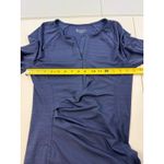 Athleta  Momentum‎ Long Sleeve Top Half Zip Ruched Running Navy Blue S Photo 4