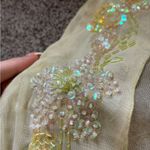 Euro Beaded Sheer Asymmetrical Top Size L Photo 2