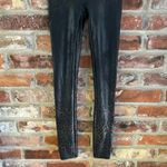 Spanx Black Leopard Pint Faux Leather Leggings Pants, XS Photo 4