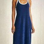Faherty cabana towel terry dress maxi small navy racer back Blue Photo 0