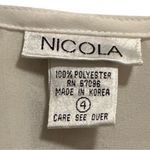 Vintage Nicola Lace Collar Blouse Made in Korea Size 4 Romantic Elegant White Photo 3