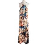 Nicole Miller NWT  NEW YORK Satin Floral Print Maxi Dress Photo 7