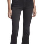 frame denim 💖 Frame Black Le Crop Mini Boot Raw Edge Jeans Photo 0