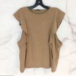 ZARA ✨HP✨ Camel Ruffle Open Shoulder Sweater✨ Photo 5