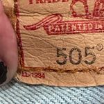 Levi's 505 VINTAGE WOMENS 36/30 Distressed Light Blue Denim Shorts Photo 12