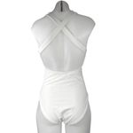 ANDIE  Women's White Scoop Neck Sleeveless Crossback One Piece Swimsuit Size M Photo 1