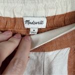 Madewell  Orange White‎ Striped Huston Pull On Crop Wide Leg Pants Photo 6