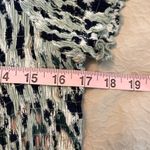 Mystree  Womens Animal Print Smocked Slit Summer Maxi Dress Black‎ Green Large Photo 6