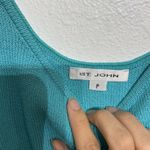 St. John  Teal Knit Sleeveless Vintage Blouse Sz 4P Photo 5