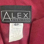 Alex Evenings  Women's Deep Red Blazer Size 4 Photo 5