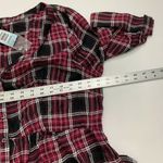 Torrid  size 2 Fit&Flare Plaid Red Dress Button Front Roll Tab Sleeve/Long sleeve Photo 6