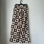Little Lies Linen Brown & Cream Sun Print Pants S Photo 5