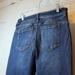 Liverpool Los Angeles Petite Ankle Skinny Jeans Dark Wash Frayed Hem Size 12 Blue Photo 3
