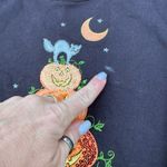 Holiday Edition Halloween Jackolantern embroidered Spooky Cat Black Sweatshirt S Photo 3