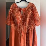 NWOT Wedding Elegant Rust Orange Evening Gown Size 15 Photo 2