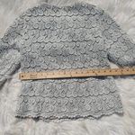 Talbots Shiny Metallic Scalloped NWT New Size 4 Crochet Knit Rayon Button Blaze Photo 9