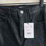 Theory NWT  High Waist Mom Cut Charcoal Black Straight Leg Denim Jeans Womens 24 Photo 6