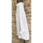 Cosmic Blue Love Roll Tab Sleeve Shirt XL White Hi Low New York Paris Traveler Photo 7