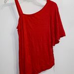 The Vanity Room NWOT $84  Red One Shoulder Blouse XS Photo 1