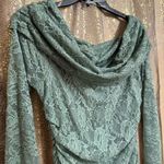 Lila Rose Lily Rose Sage Green Lace Long Sleeve Off The Shoulder Bodycon Dress XL NWT Photo 2