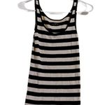 Loft  Black and Cream‎ Striped Top Photo 0