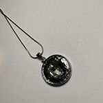 Rhinestone Texas Longhorn Round Pendant Silver Tone Chain Necklace NWOT Photo 8