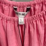 Elizabeth and James NEW Pink Textured Dress Size Large Womens Belted Bubblegum Photo 2