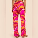 Trina Turk NWT Vivid Vista Swim Pants Coverup Wide Leg Retro Pull On Womems M Photo 1