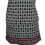 White House | Black Market Geometric Tie V Open Back Mini Dress XS Black Pink Photo 2