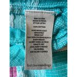 Soft Surroundings  Embroidered Tiered 100% Cotton Midi Dress Boho Teal Size Large Photo 6