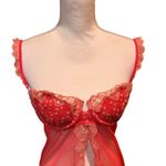 Victoria's Secret Vintage NWT  Angels Pink Lace Babydoll Thong Set 36C Small Photo 3