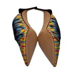 Kurt Geiger London Embellished Satin Mule Heels Psychedelic Print EU 38 / 7.5 Photo 3