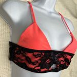 Tavik Swimwear Bikini Top Black Lace Trim Photo 2