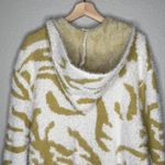 Wear To Love Fuzzy Hooded Cardigan Open Front Mustard Cozy Sweater TX READ SIZE Yellow Size XL Photo 3