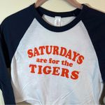 Summit Women’s Saturdays are for the Tigers Baseball Tee XS Clemson Auburn White Photo 1