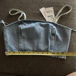 ZARA NWT  denim crop top small Photo 5