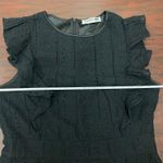 Ecowish Black Ruffle Sleeve A-Line Summer Dress Size Large Photo 6