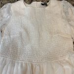 Elegant White Long Sleeve Dress Size M Photo 3