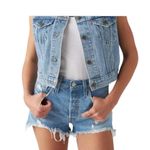 Levi's Levi’s 501 High Rise Denim Shorts Sz 24 Light Wash Cotton Distressed Button Fly Photo 1